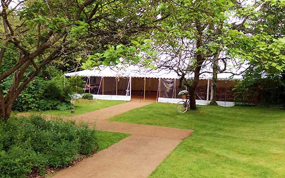 Traditional style wedding marquee