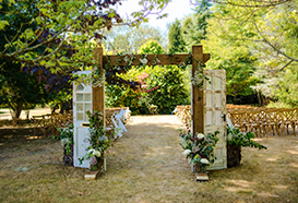 Outdoor wedding ceremony