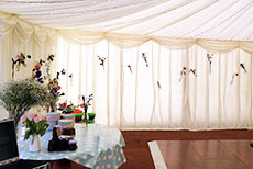 Marquee with Hanging Flowers