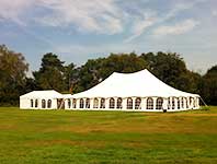 Traditional marquee and catering tent