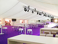 Interior of a corporate marquee event