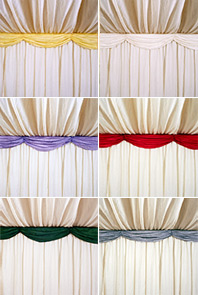 Decorative swags come in a wide range of colours