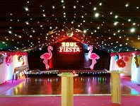 Colourful party marquee