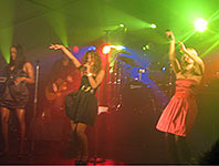 Sugababes in a marquee